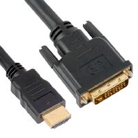 ASTROTEK HDMI to DVI-D Adapter Converter Cable 1m - Male to Male 30AWG OD6.0mm Gold Plated RoHS Black PVC Jacket