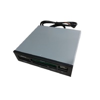 ASTROTEK 3.5' Internal Card Reader Black All In One USB2.0 Hub CF MS SD Flash Memory Card
