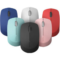 RAPOO M100 2.4GHz & Bluetooth 3 / 4 Quiet Click Wireless Mouse Black - 1300dpi Connects up to 3 Devices, Up to 9 months Battery Life