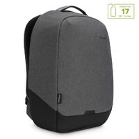 TARGUS 15.6' Cypress EcoSmart Security Backpack for Laptop Notebook Tablet - Up to 15.6', Made with 17 Recycled Pastic Water Bottles - Grey 21L