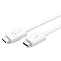 J5create JUCX01 USB-C 3.1 to USB-C 70cm Coaxial cable (Speeds up to 10 Gbps Super Speed+ & 20V/5A (100W) power delivery)