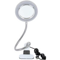 Lighting LED 8X Magnifying Lamp with Metal Clamp 360° Flexible Gooseneck and USB Plug Design for Tattoo, Manicure and Reading