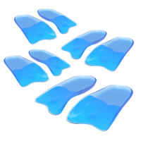4X Pair Half Insoles Shoe Inserts L Size Gel Arch Support Foot Pad