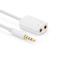 UGREEN 3.5mm Male to Dual 3.5mm FemaleHeadset Splitter White (10789)