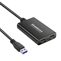 Simplecom DA329 USB 3.0 to Dual HDMI Display Adapter for 2 Extended Screens
