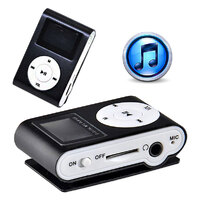 Mini Clip 16G MP3 Music Player With USB Cable & Earphone Black