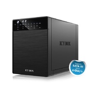 ICY BOX External 4 bay RAID System for 3.5" SATA I / II / III hard disks with USB 3.0 and eSATA (IB-RD3640SU3)