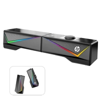 HP DHE-6005 Wired RGB Gaming Surround Soundbar Stereo Speaker