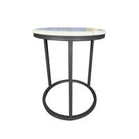 Kelly Side Table - White on Black - 45cm