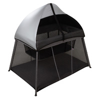In & Out Travel Cot - Black Silver
