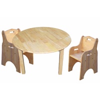 Medium round table and 2 toddler chairs