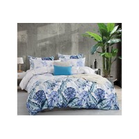 Luxton King Size Adelina Blue Teal Tropical Quilt Cover Set