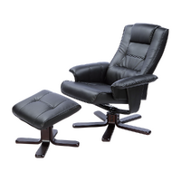 PU Leather Massage Chair Recliner Ottoman Lounge Remote