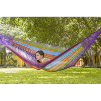 King Size Outdoor Cotton Hammock in Colorina
