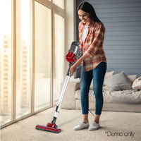Devanti Corded Handheld Bagless Vacuum Cleaner - Red and Silver