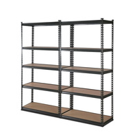Giantz 2x0.9m Warehouse Racking Rack Steel Metal Shelves Garage Storage Chacoal