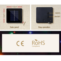 500 LED Solar Powered Christmas Lights 20M Multiple Colour