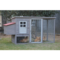 YES4PETS Grey Large Chicken Coop Rabbit Hutch Ferret Cage Hen Chook Cat House