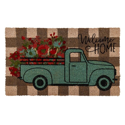 YES4HOMES 2 x Welcome Home mat Doormat for Front Door Entryway Outdoor Floor mat Cursive Natural Coconut Coir Mat