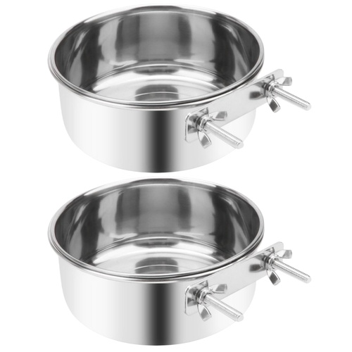 YES4PETS 2 X Large Pet Rabbit Bird Parrot Dog Cat Water Food Bowl Cup 16cm Diameter