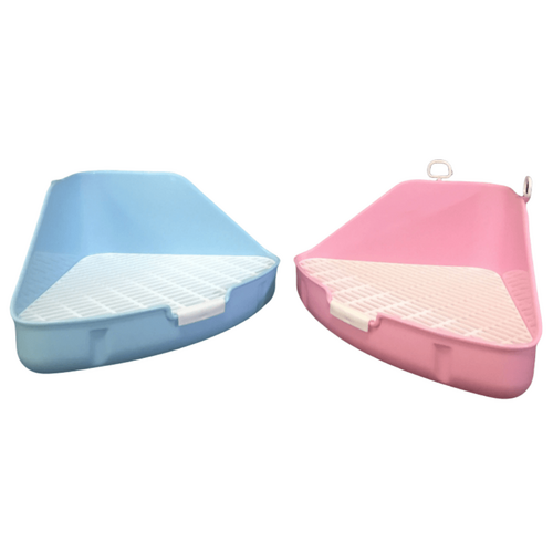 YES4PETS 2 X M Corner Triangle Pet Toilet Pan Box for Guinea Pigs Hamsters Mini Rabbit Tray