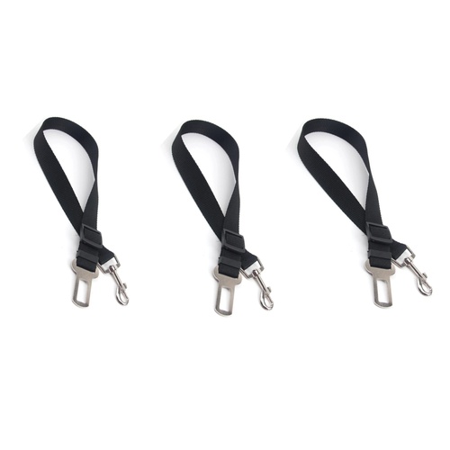 3 X YES4PETS Adjustable Nylon Dog Pet Car Safety Seat Belt Harness Restraint Lead Leash Black