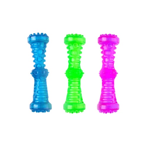 YES4PETS 3 Piece Assorted Colour Puppy Squeaky Toy Fetch Stick with Squeak - 18cm