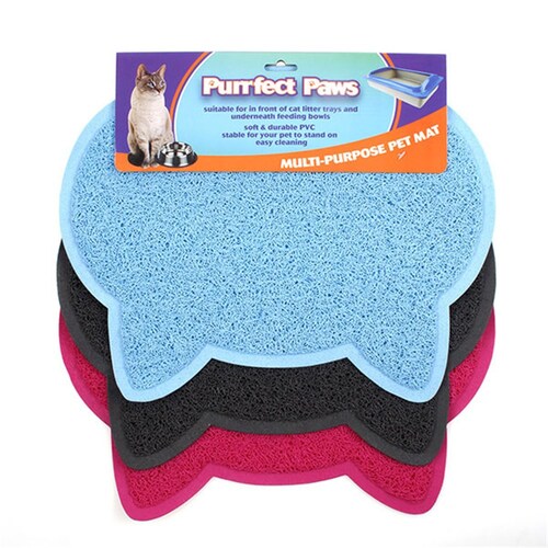 YES4PETS 3 x Pet Food Bowl Placemat Waterproof Leakproof Rubber Feeder Mat Non Slip Floor
