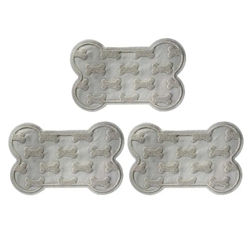 YES4PETS 3 x Pet Food Bowl Placemat Waterproof Leakproof Rubber Feeder Mat Non Slip Floor 45x70cm