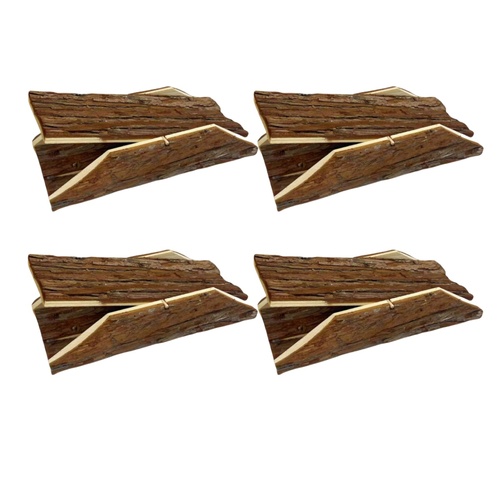 4 x YES4PETS Hamster Ferret Guinea Pig Mini rabbit Seesaw, Natural Wooden Seesaw Small Animal Cage Chew Toy