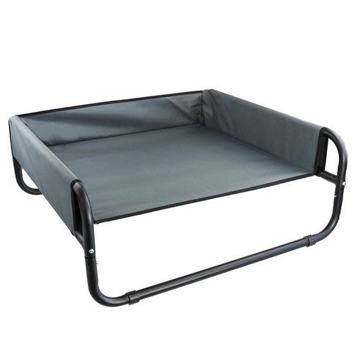 YES4PETS Grey / Black Small Walled Suspension Trampoline Hammock Bed 56 x 56 x 24 cm