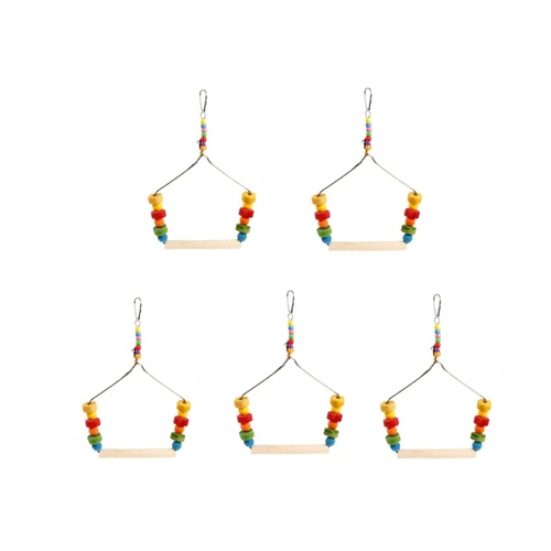 YES4PETS 5X Small Bird Swing 23x15cm Parrot Budgies Canaries Parakeet