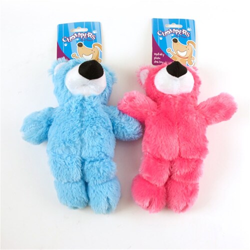 YES4PETS 2 x Pet Puppy Dog Toy Play Animal Plush Toy Soft  Teddy Bear w Squeak 25cm Toy