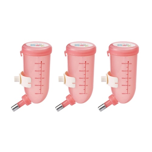YES4PETS 6 x 500ml Dog Cat Hamster Rabbit Water Bottle Hanging Drinking Dispenser Feeder