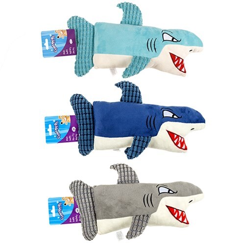 YES4PETS 2 x Dog Puppy Play Toy Plush Shark 40x17cm