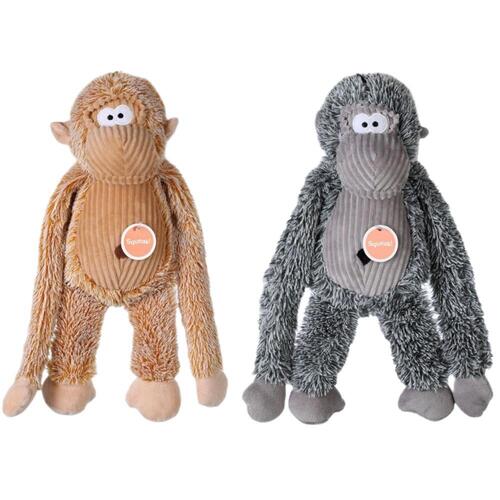 YES4PETS 2 x Pet Puppy Dog Toy Play Animal Plush Toy Soft Dangly Gorilla