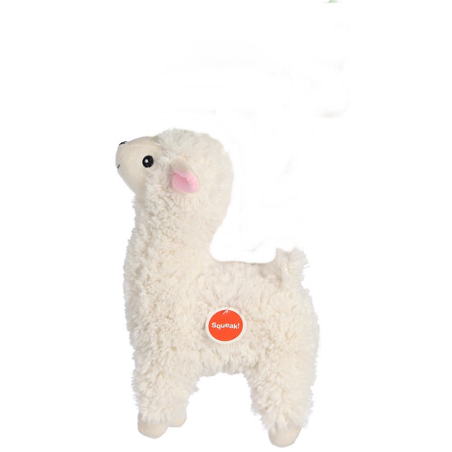 YES4PETS 2 x Pet Puppy Dog Toy Play Animal Plush Toy Soft Kingdom Fuzzy Llama Plush 27CM Cream