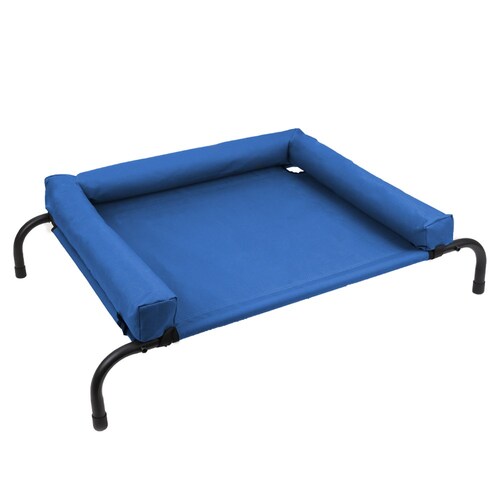 Elevated Bolster Pet Dog Puppy Durable Washable Raised Framed Bed 90x60x23 cm