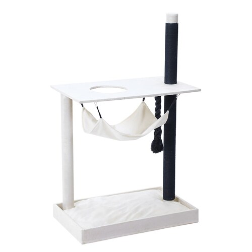 YES4PETS 120cm Small Beige Cat Scratching Tree Scratcher Post Pole Furniture Gym House