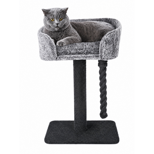 Grey Cat Scratching Tree Scratcher Post Pole Furniture Gym House