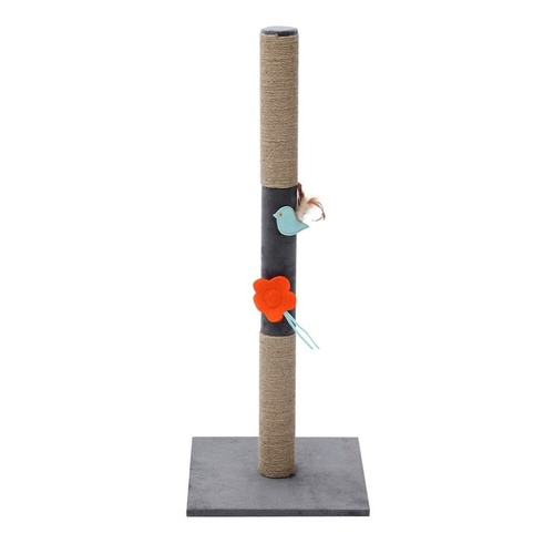 YES4PETS 89 cm Cat Kitten Single Scratching Post with Toy Black