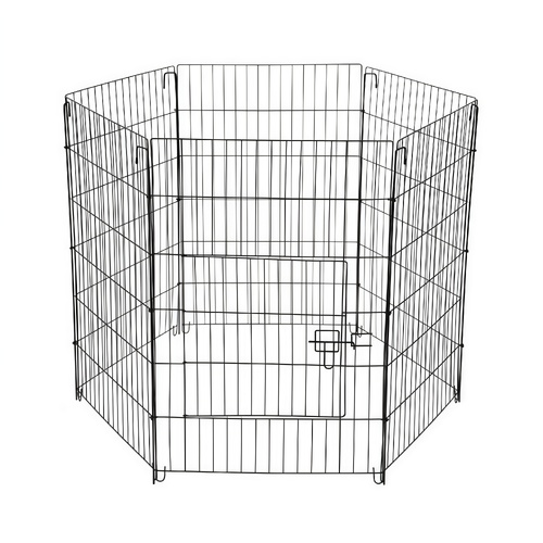YES4PETS 6 Panel Pet Playpen Foldable Exercise Cage Fence Enclosure 61cm x 76cm