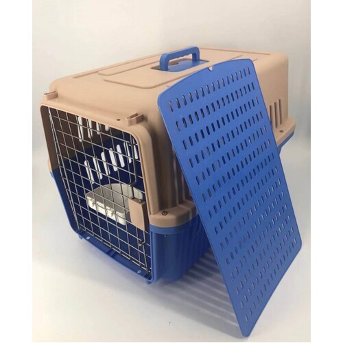 Large Dog Cat Crate Pet Carrier Rabbit Airline Cage With Tray And Bowl