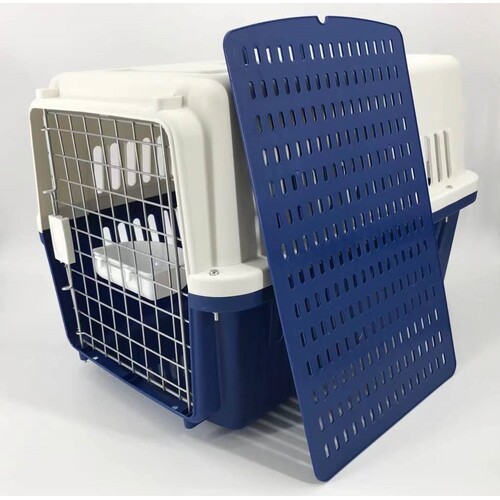 Large Dog Cat Crate Pet Carrier Airline Rabbit Cage With Tray And Bowl