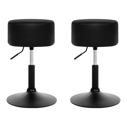 Artiss Kitchen Bar Stools Accent Chairs Gas Lift Stool Swivel Barstools Leather Black