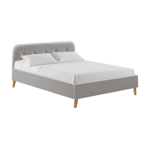 Artiss Double Full Size Bed Frame Base Mattress Fabric Wooden Beige POLA