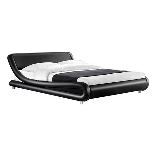 Artiss King Size PU Leather Bed Frame - Black