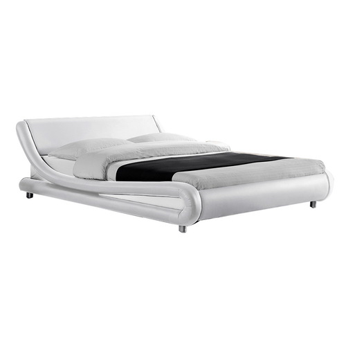 Artiss Queen Size PU Leather Bed Frame - White