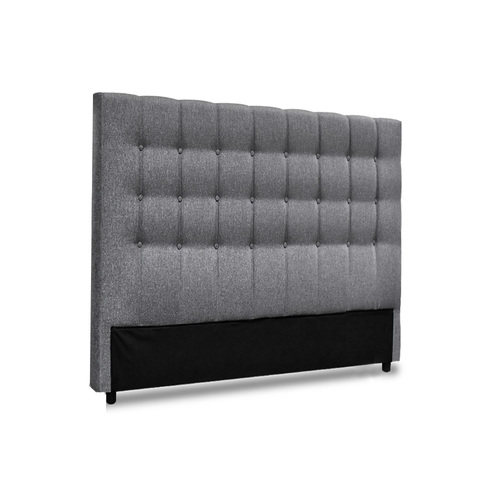 Queen Size Bed Headboard Bed Frame Head Bedhead Fabric Base RAFT Grey