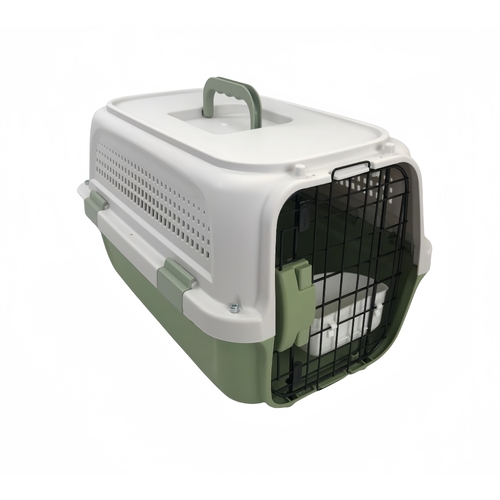 YES4PETS Medium Dog Cat Rabbit Crate Pet Kitten Carrier Parrot Cage Grey